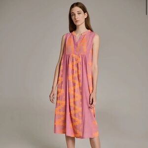Devotion Twins Purpuritis Cotton Blend Midi Dress